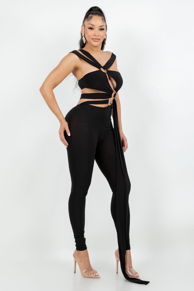 O Ring Trim Detail Jumpsuit