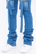 Multi Pocket Stacked Denim Jeans AMERICAN BAZI