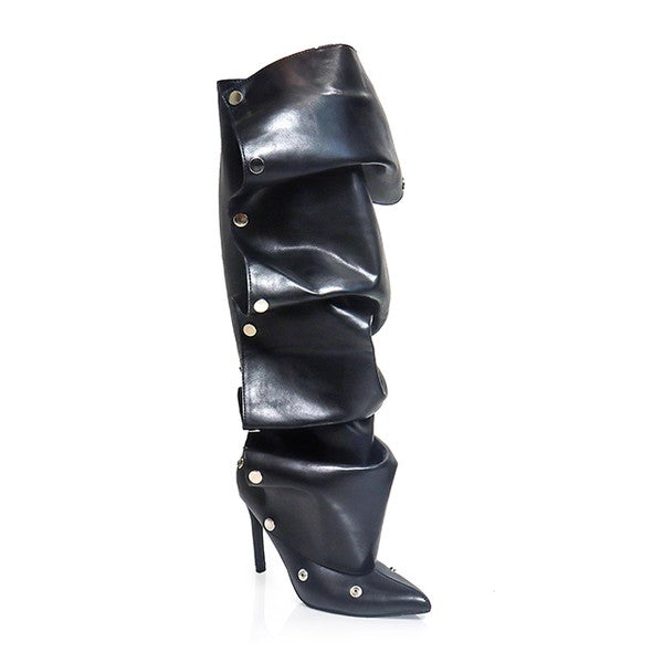 Folded On Me Leather Boots KIMERA INTERNATIONAL