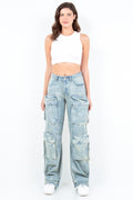 Oversized Wide Cargo Leg Jeans AMERICAN BAZI