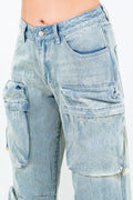 Oversized Wide Cargo Leg Jeans AMERICAN BAZI