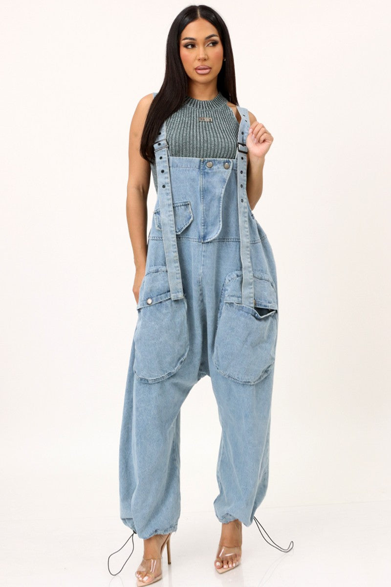 Baggy Oversized Fit Denim Overall
