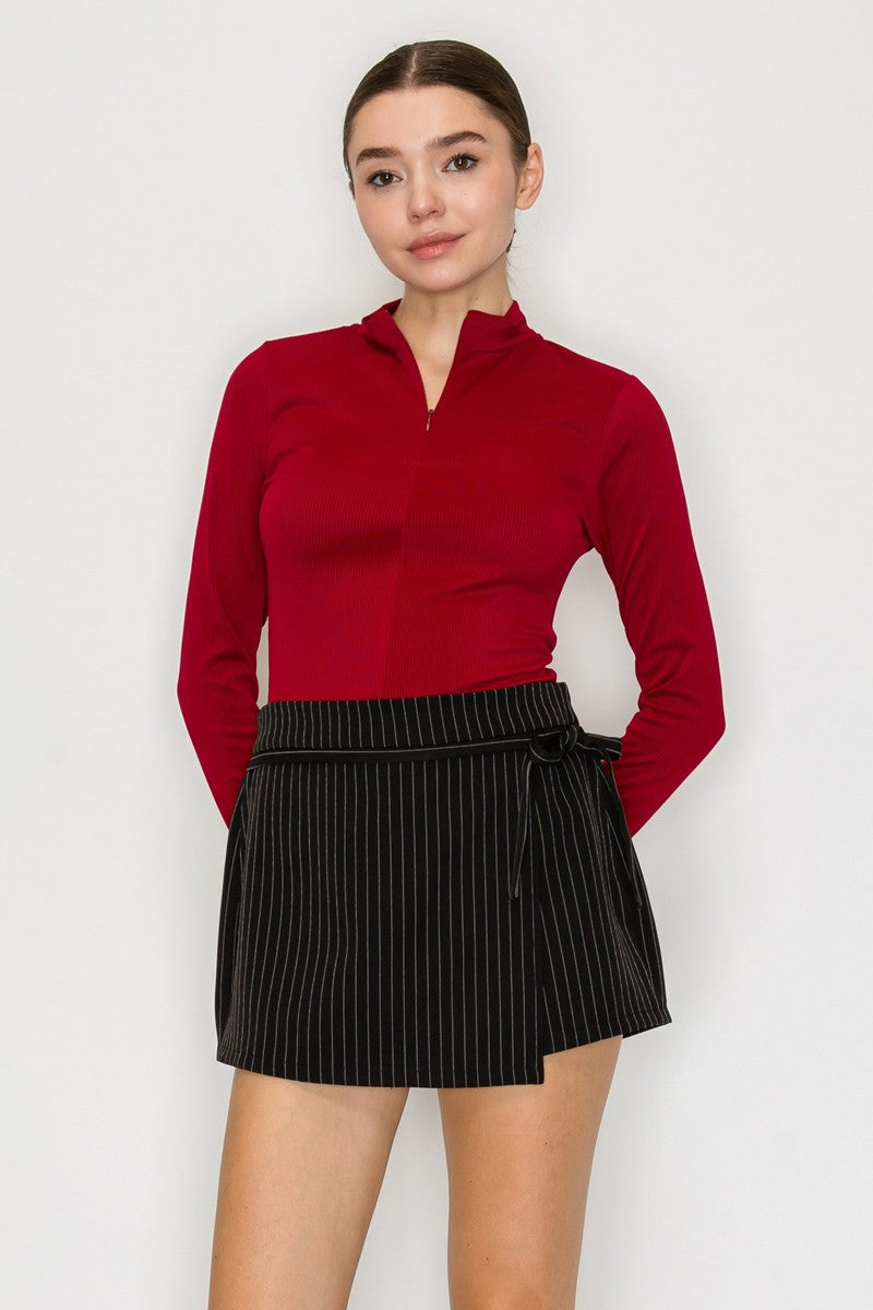 Zip Up Long Sleeve Bodysuit