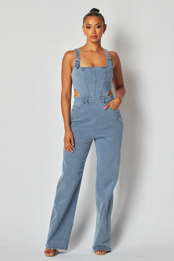 Denim Overall Jumpsuit
