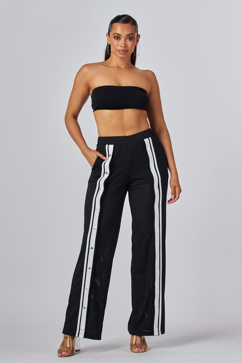Snap Mesh Pants