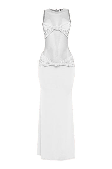 Mesh Contrast Rube Maxi Dress