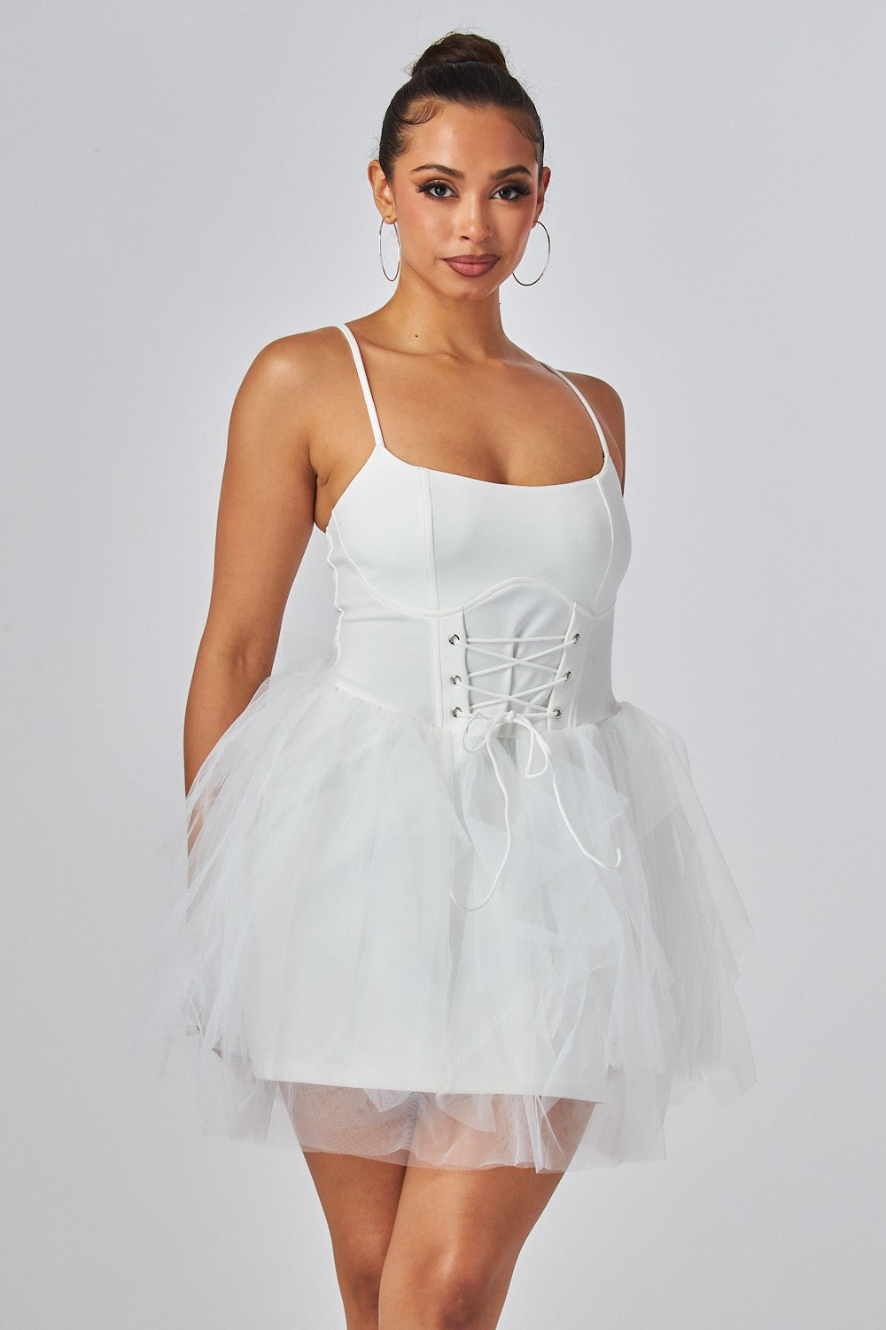 Waist Lace Up Ballerina Dress