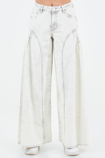 Super Wide Leg Mid Rise Pant