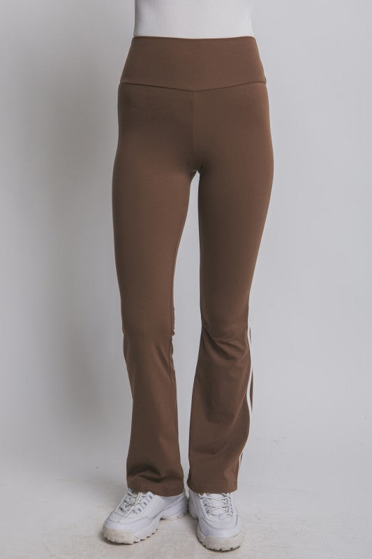 Side Stripe High Waist Flare Pant