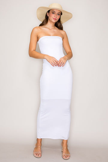 Double Layered Maxi Tube Dress