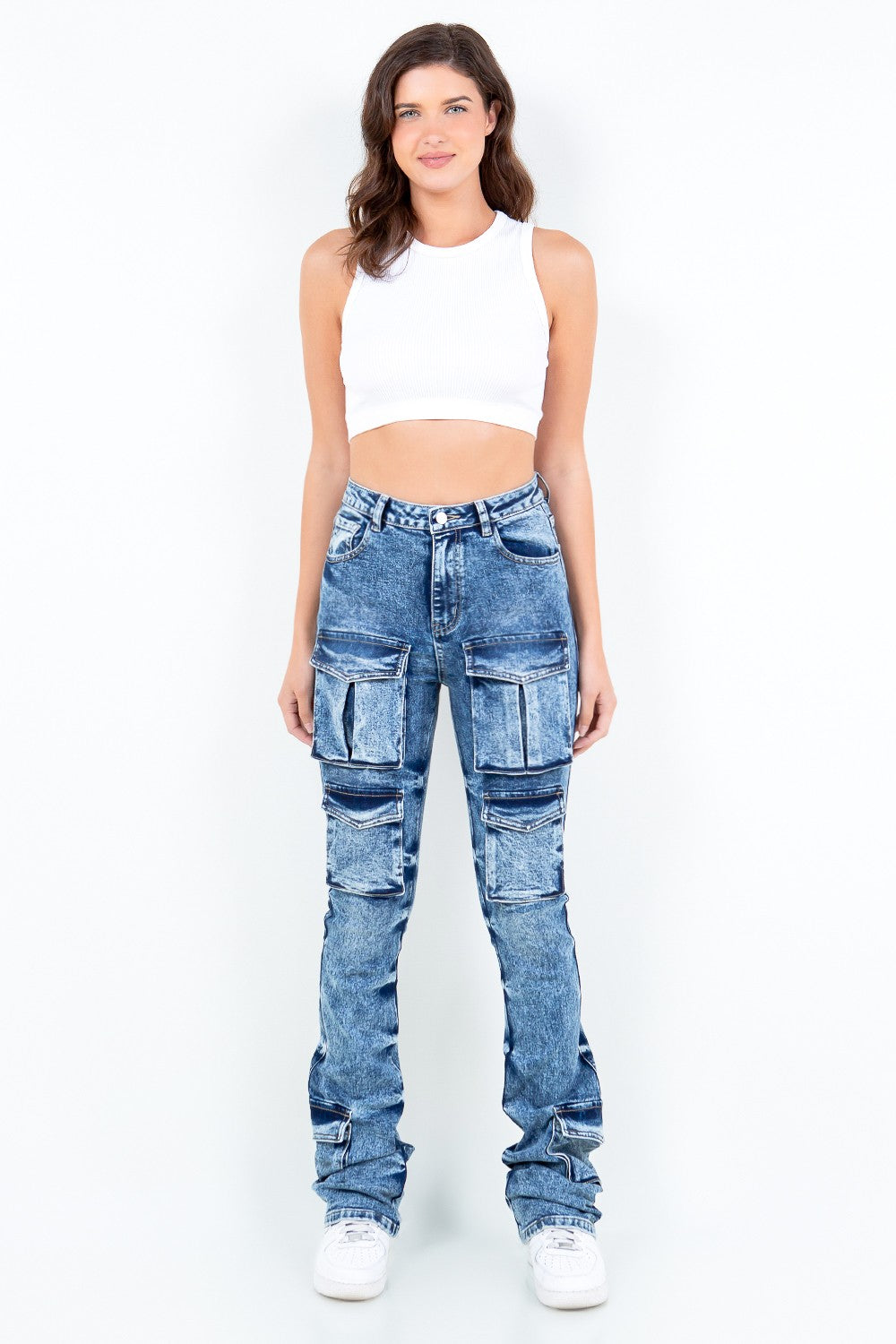 Cargo Jeans with Multiple Pockets