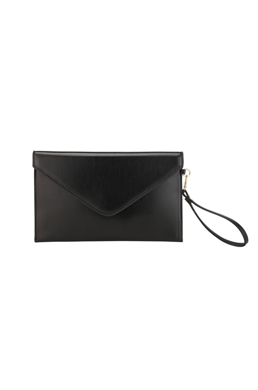 Ladies Smooth Flat Envelope Clutch Evening Handbag