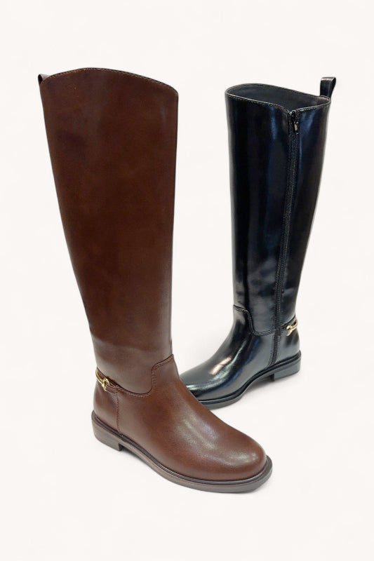 Horsebit Detail Tall Riding Boots