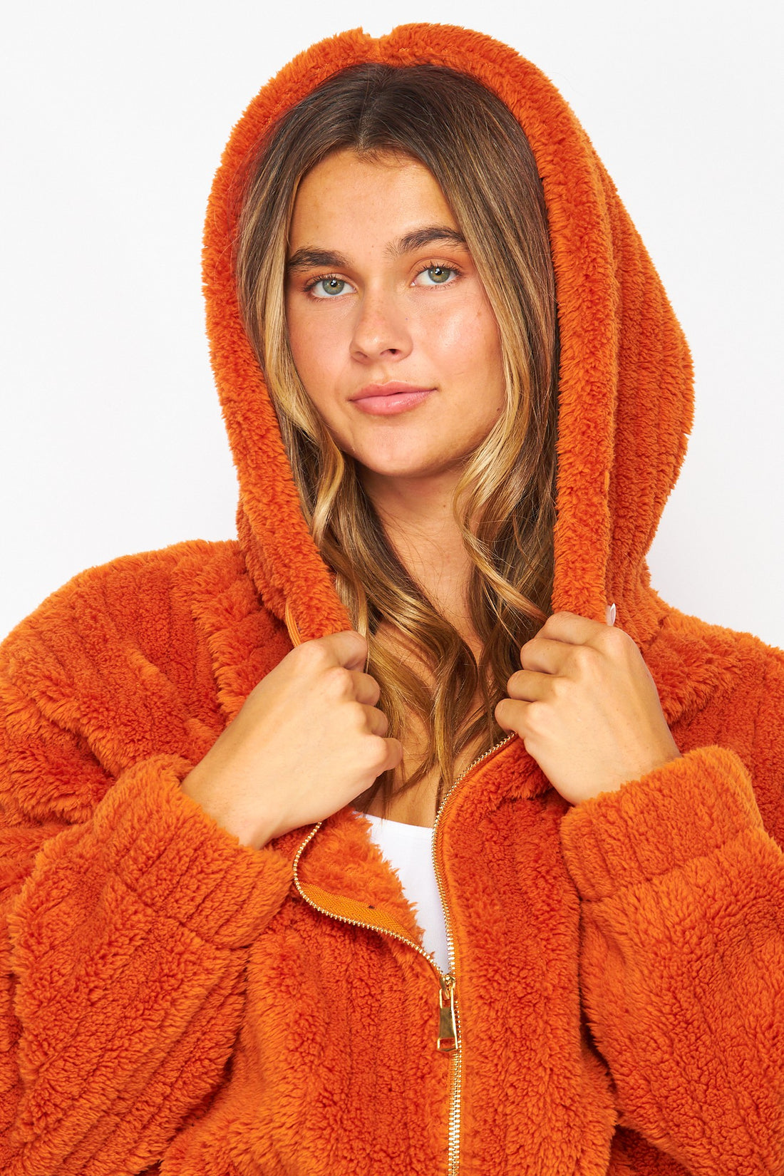 Baby Bubble Hooded Sherpa Plush Jacket