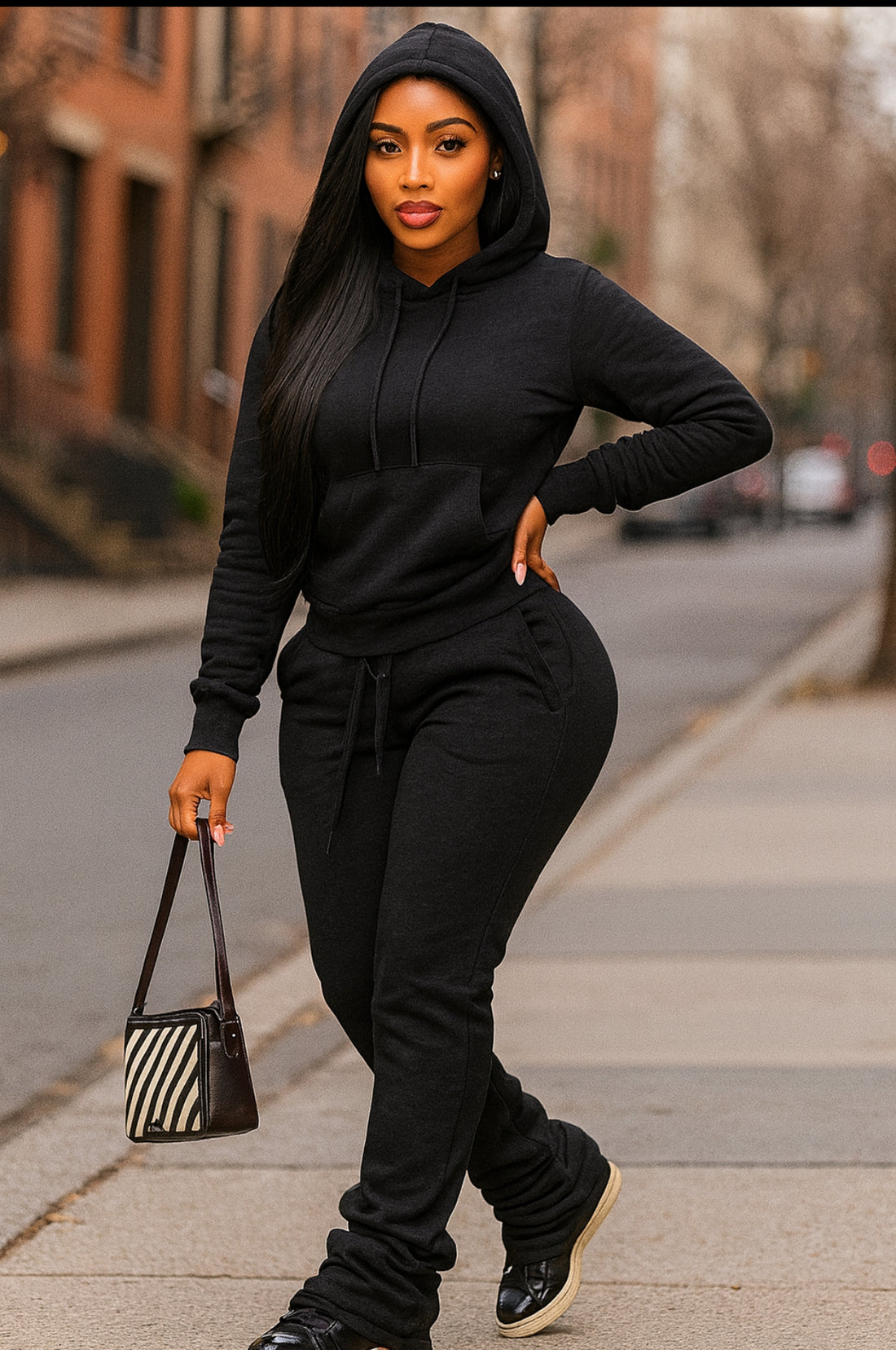 Fitted Stacked Sweatpants