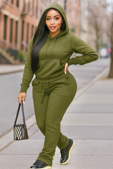 Fitted Stacked Sweatpants