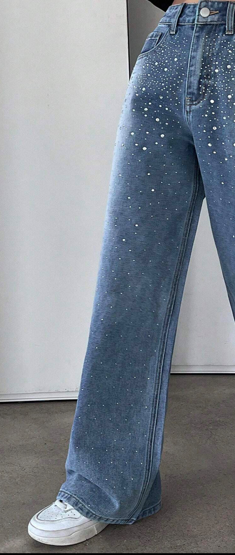 Rhinestone Detailed Jeans