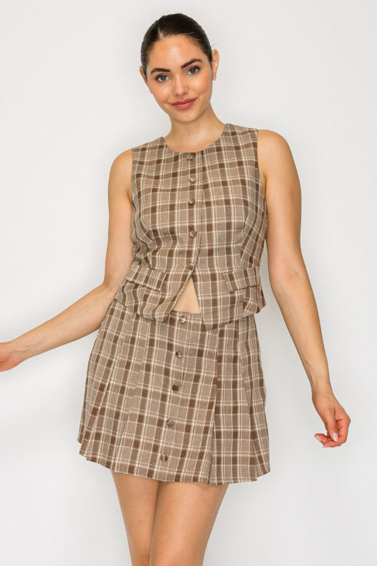 Plaid Vest