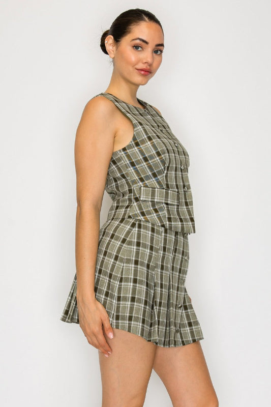 Plaid Vest