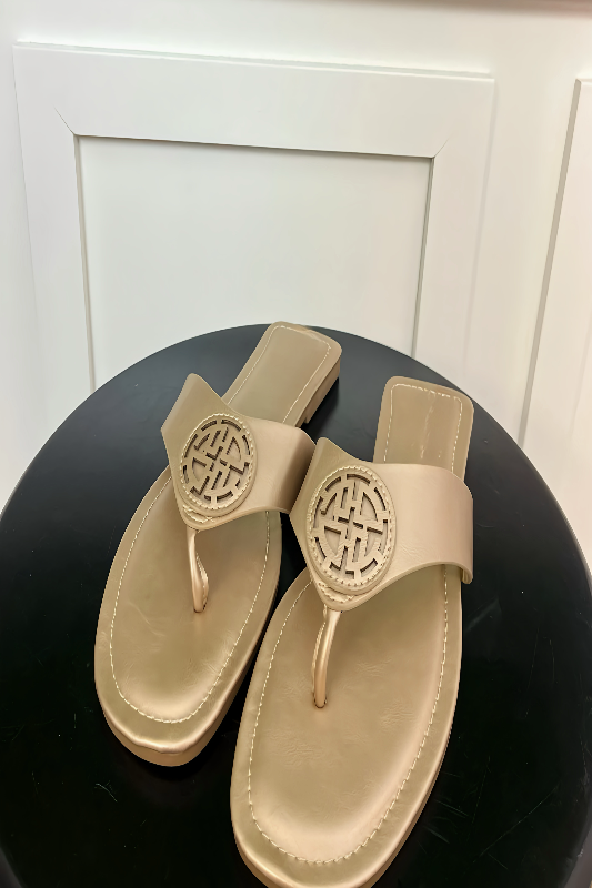 Cutout Thong Sandal