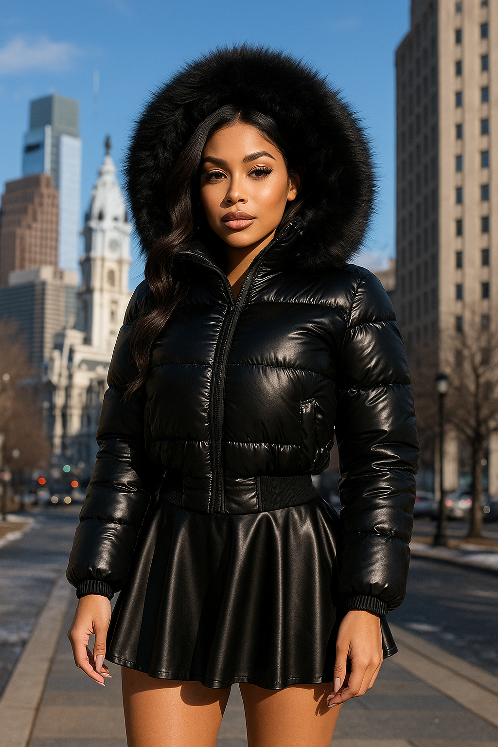 Hoodie Shiny Padding