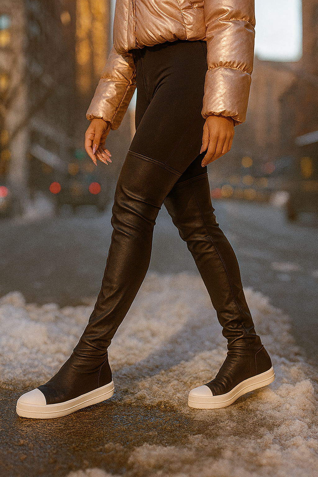 OTK Faux Leather Sneakers