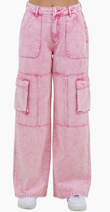 High Waist Wide Leg Cargo Pants