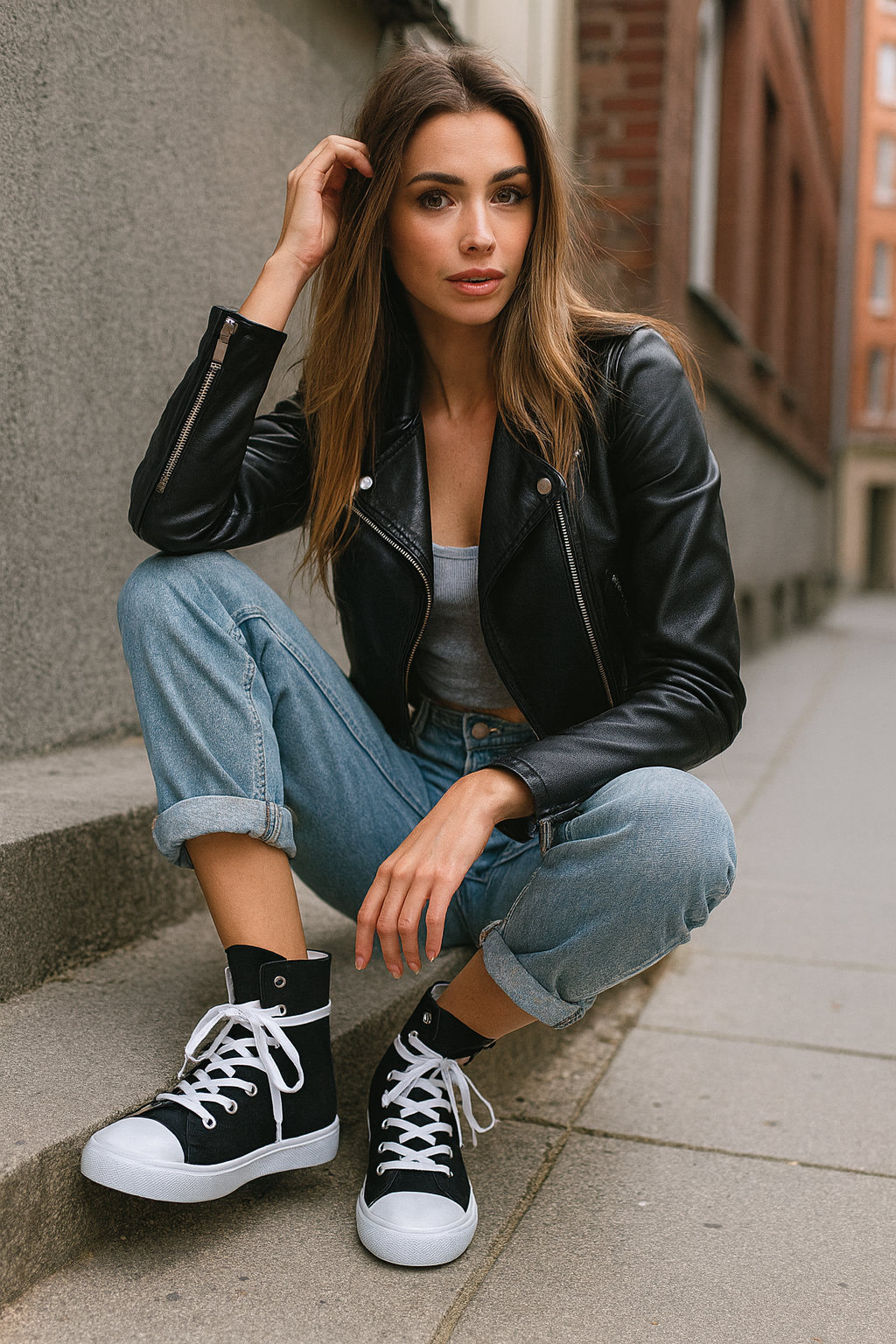 Lace Up High Top Sneaker