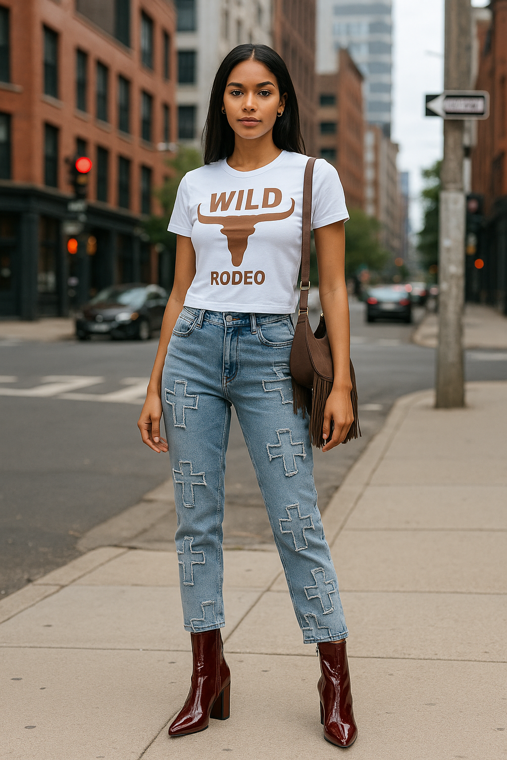 Wild Rodeo Design Crop Top