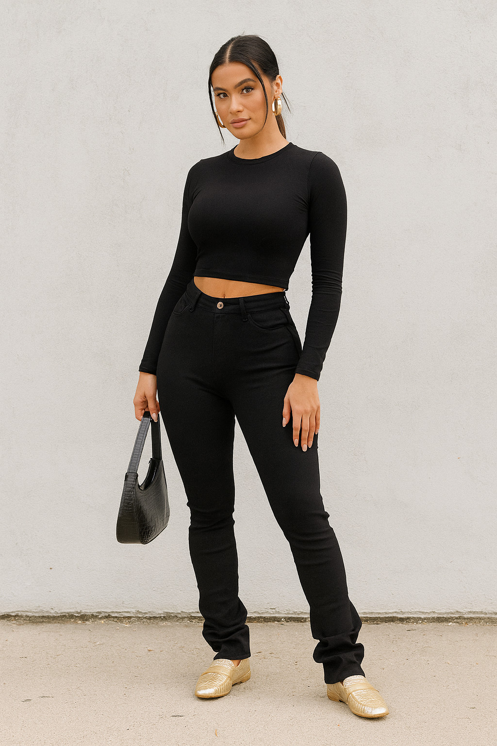 High Waisted Stacked Pants