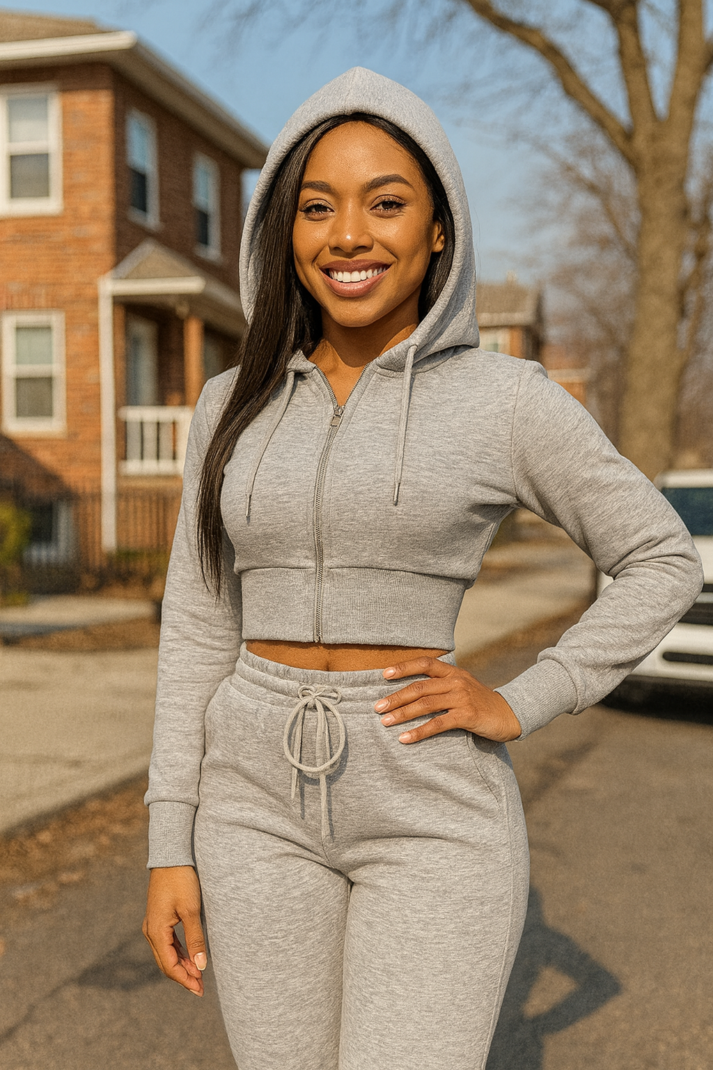 2 Way Zip Up Hoodie Jacket