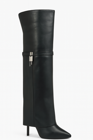 Over The Knee Fold Over High Heel Dreesy Boots