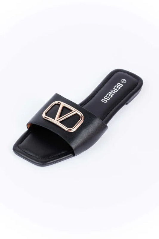 Flat Sandal With Design