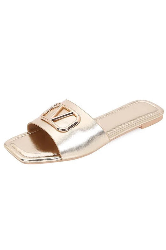 Flat Sandal With Design