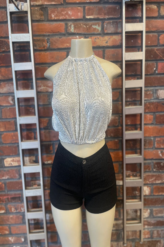 Chainmail Open Back Halter Top