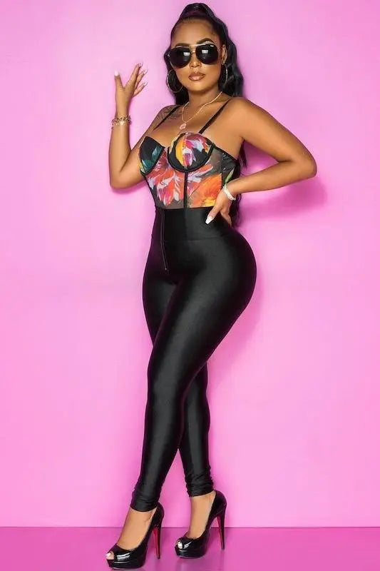 Zipper Shiny Curve Fitted Legging - OLD LETS GO APPAREL