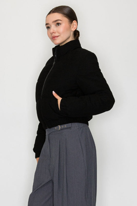 Textured Puffer Jacket