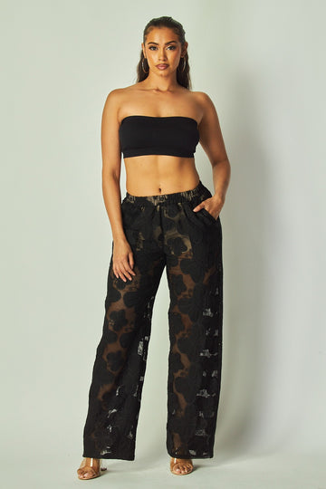 Butterfly Lace Pants – Statement Bottoms with Whimsical Charm
