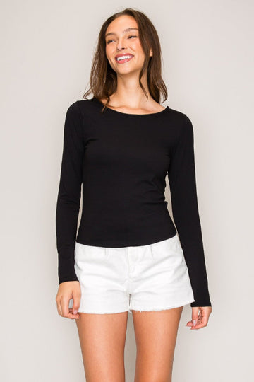 Low Back Scoop Neck Top