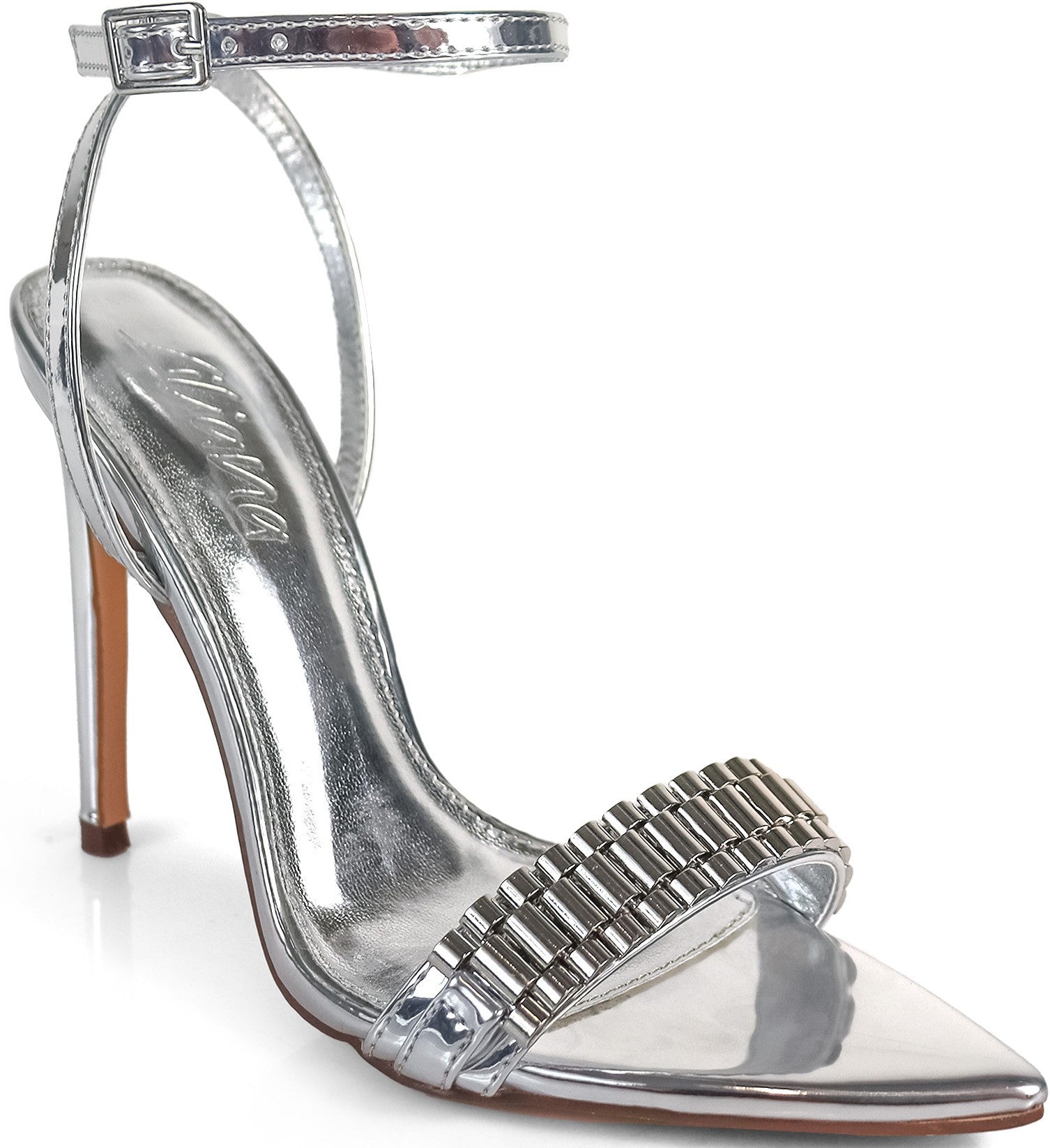 Metallic Pointy Toe Stiletto Heel
