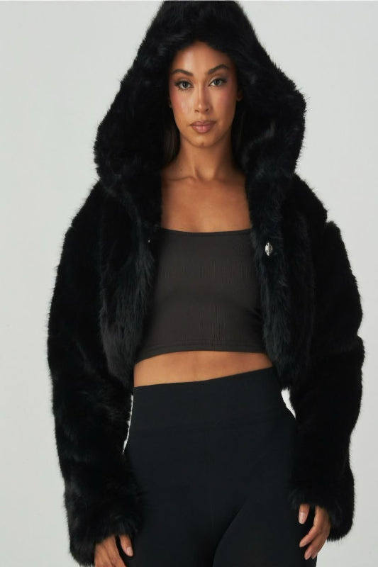 L/S Cropped Hooded Jacket