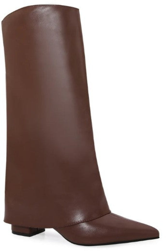 Fold Down Chunky Higher Shaft Booties