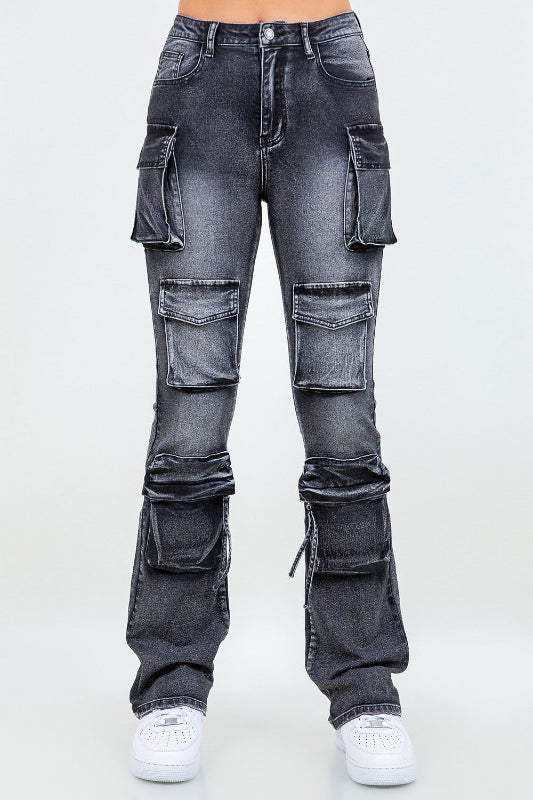Pop Out Multi Pocket Stacked Jeans