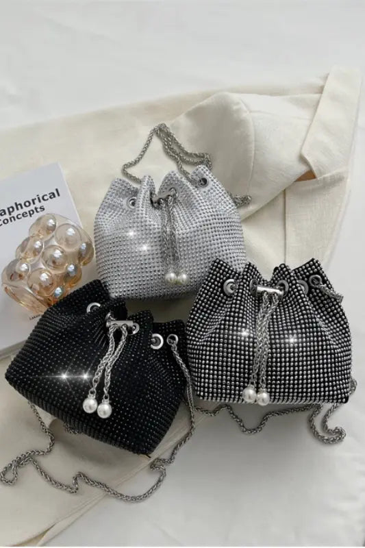 Pearl Detail Draw Chain HandBag FOREVER LINK INTL INC