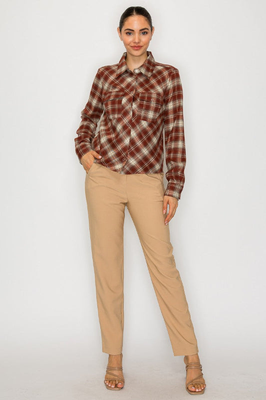 Check Pattern Shirts Top