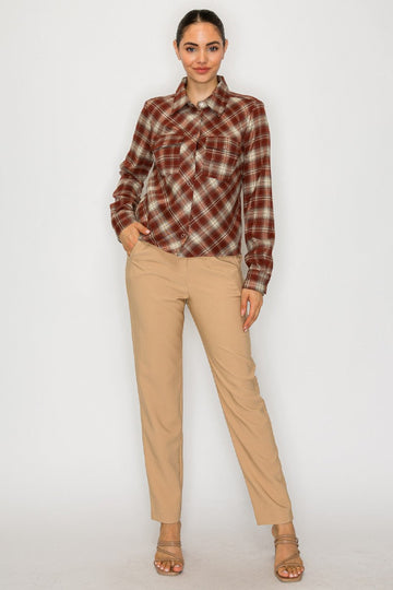 Check Pattern Shirts Top