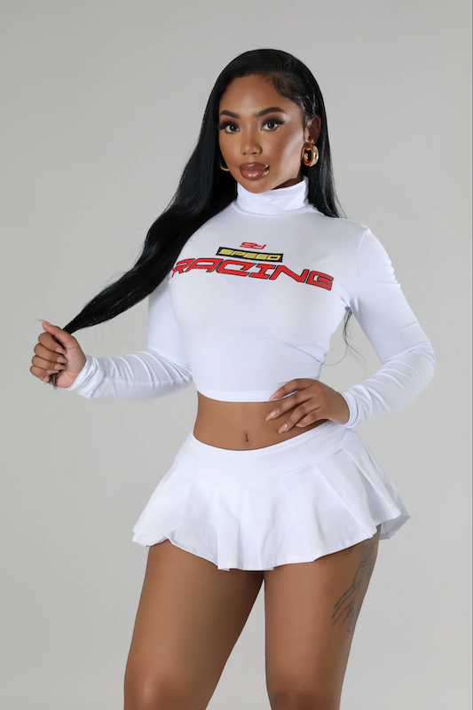 Pleated Stretch Skirt JNK USA