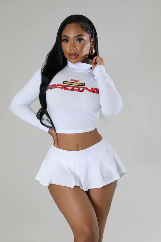 Pleated Stretch Skirt JNK USA