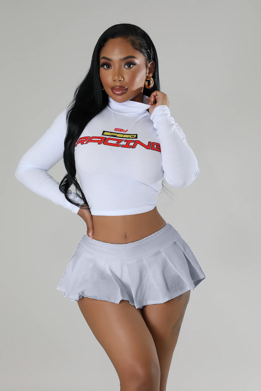 Pleated Stretch Skirt JNK USA