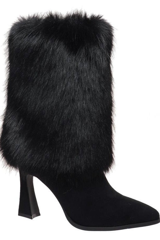 Fur Bootie with Heel